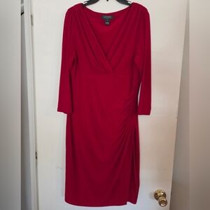 Lauren Ralph Lauren Red Long Sleeve Dress